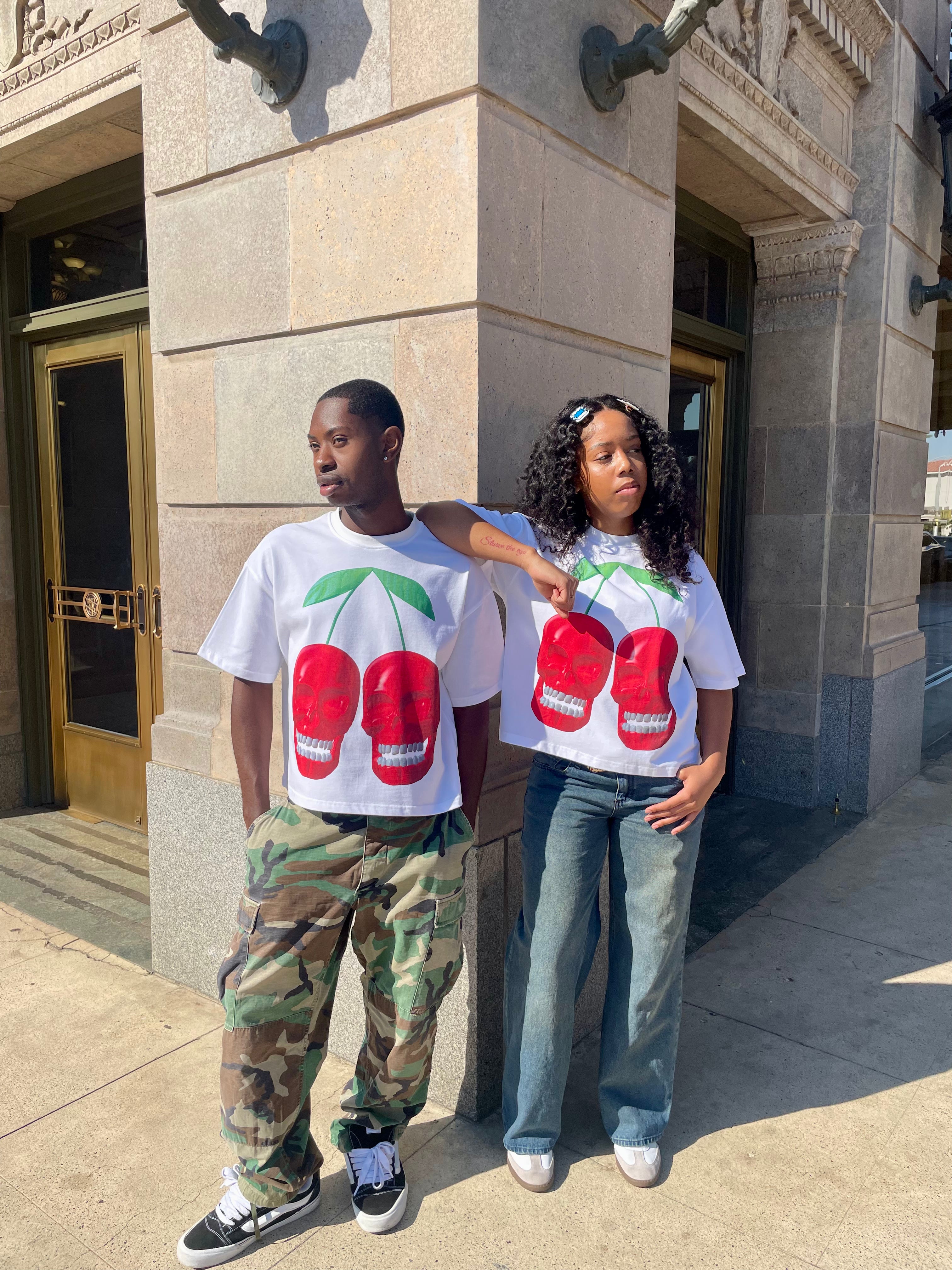 Cherry skull box tee
