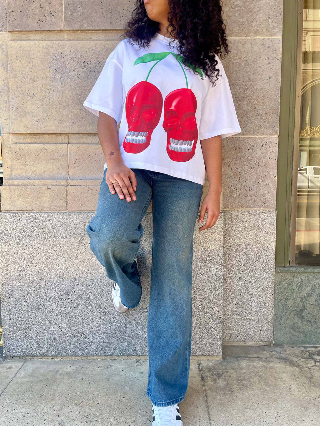 Cherry skull box tee
