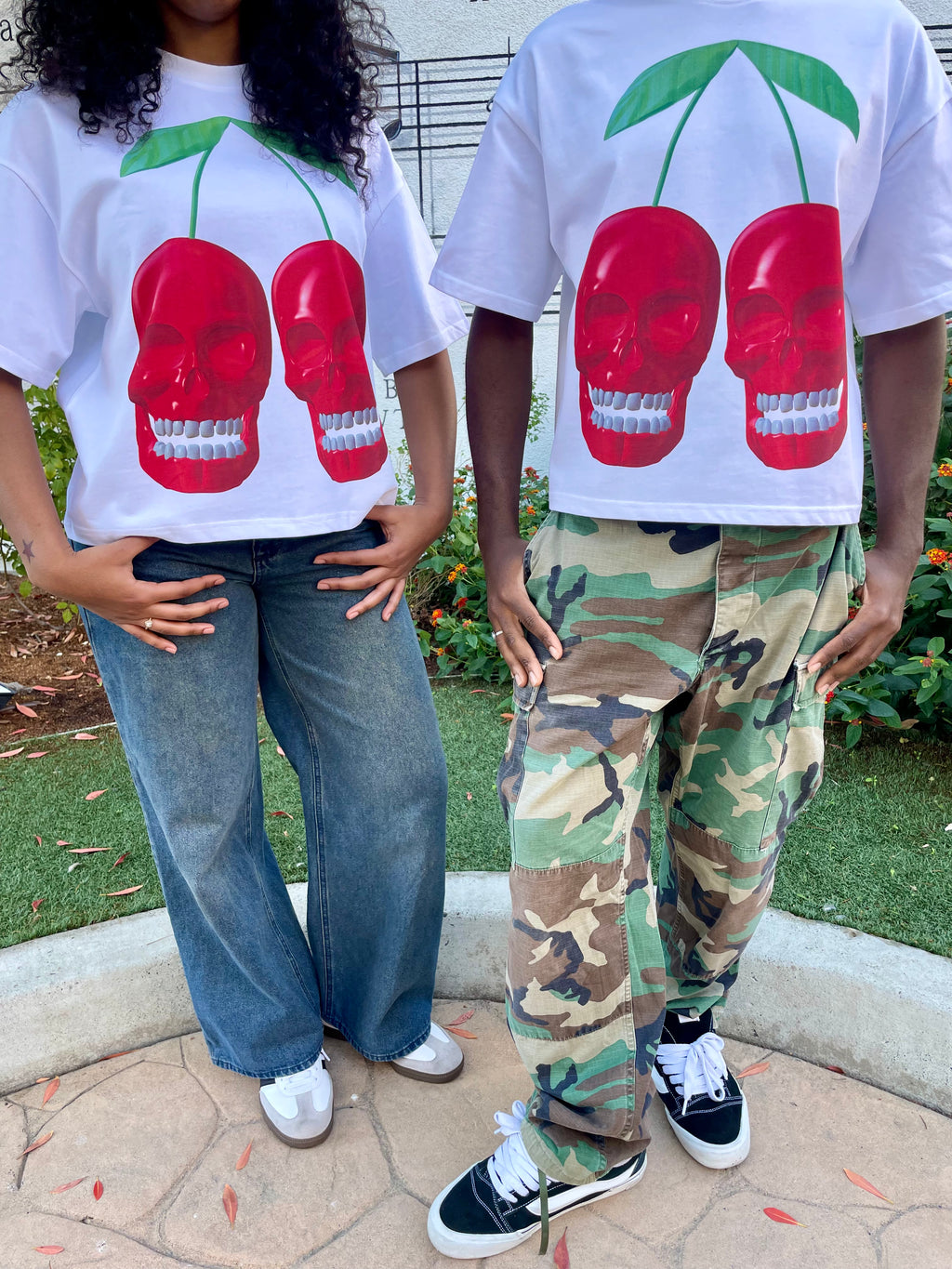 Cherry skull box tee